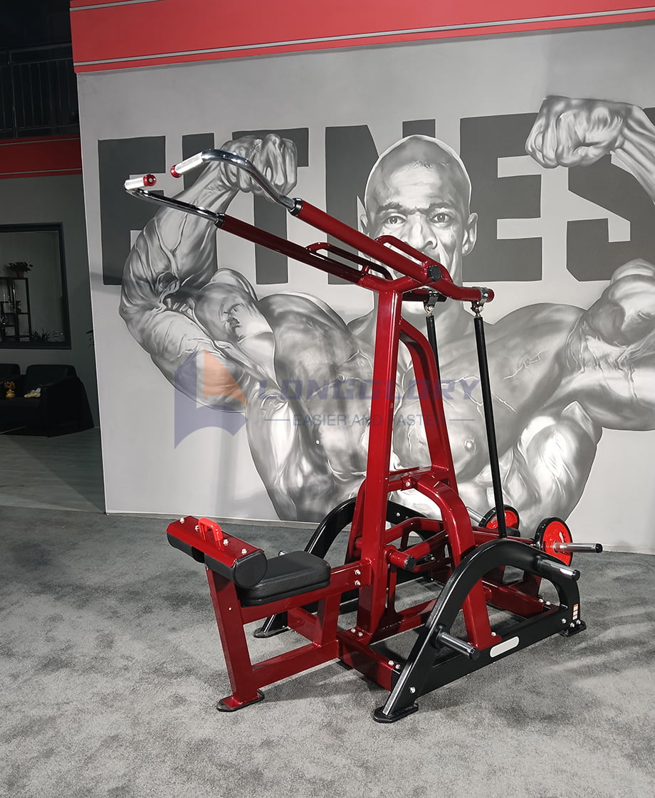 Factory Commercial Squat Rack Indoor Fitness Body Strength Training High Pull Back Trainer Plate Loaded Lat Pulldown Low Machine
